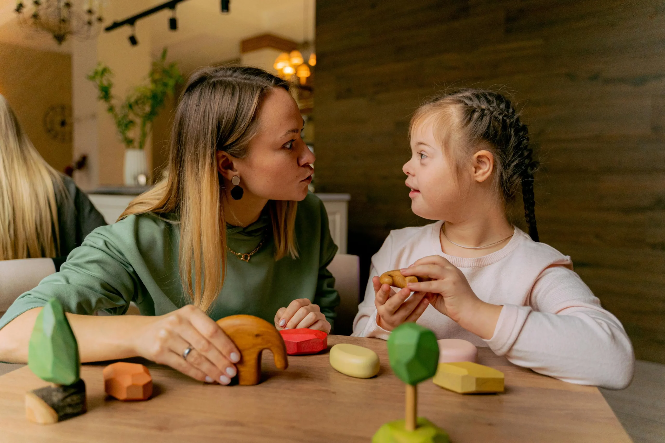 Women Taking Care Child